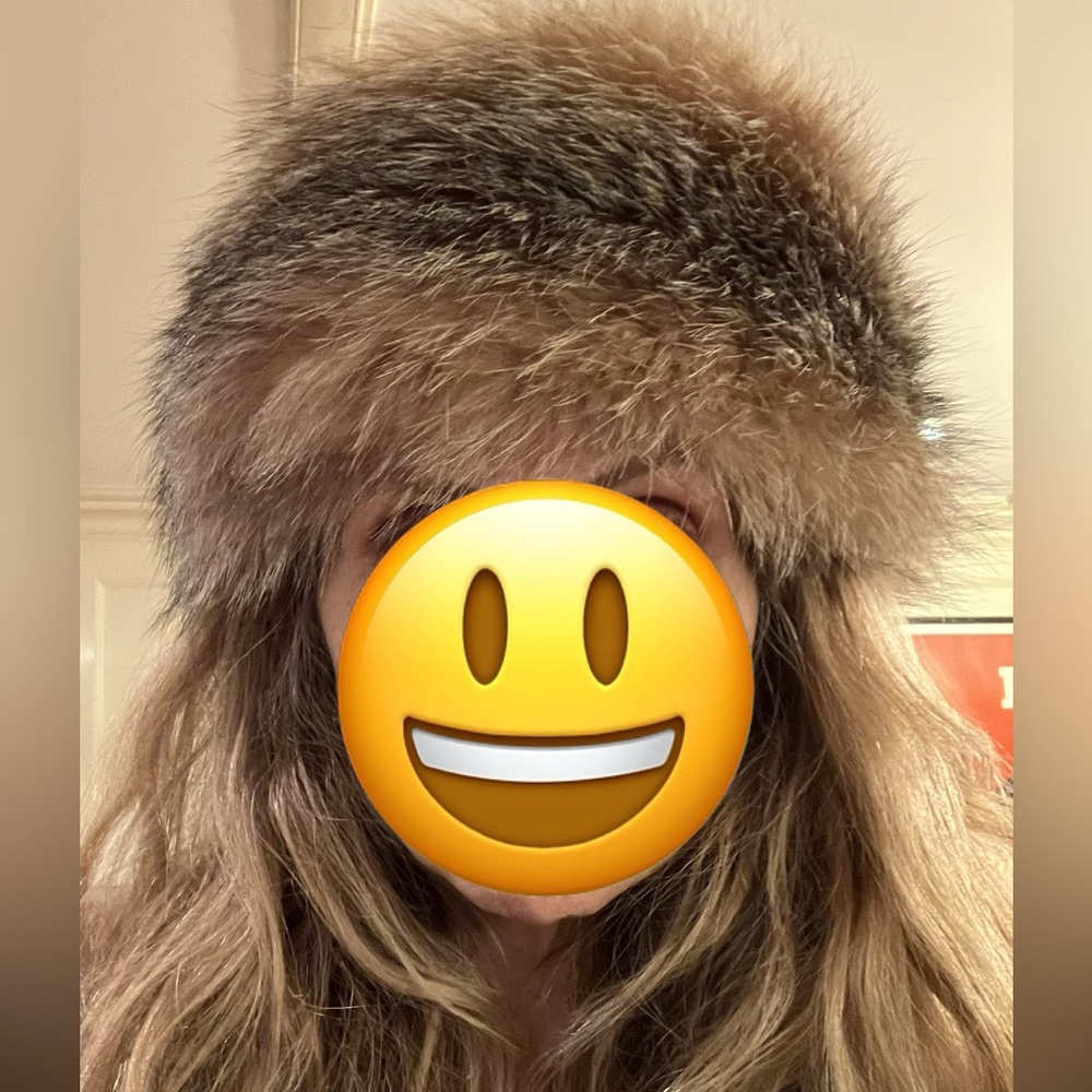 Luxurious Real Crystal Fox Fur Headband